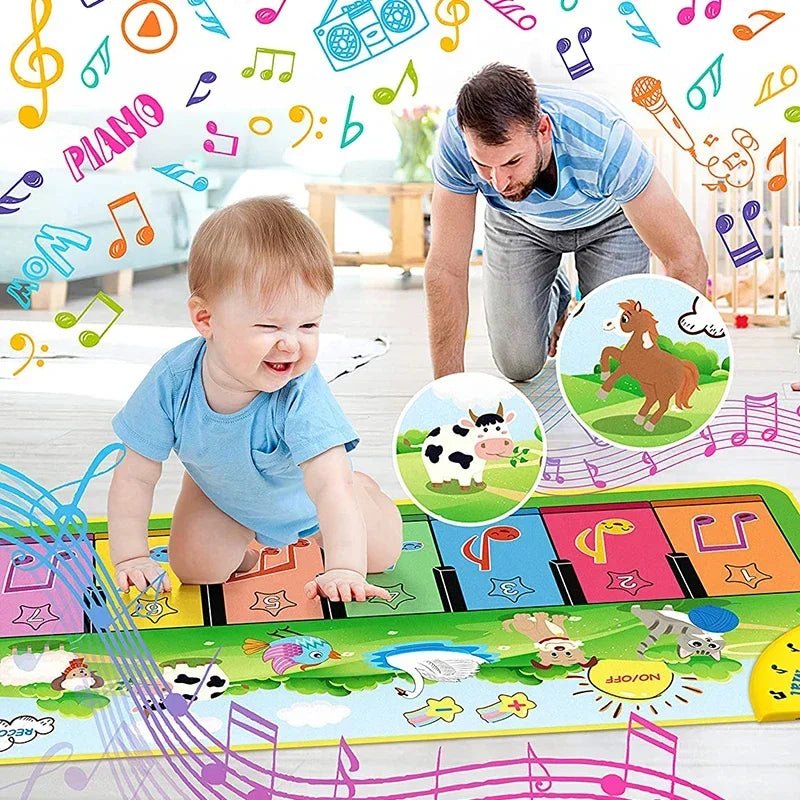 Baby 110x36cm Musical Piano Mat Dance Sports Kids Early Education Toys Keyboard Play for Infant Gifts - BB e MAMAN AMBRO